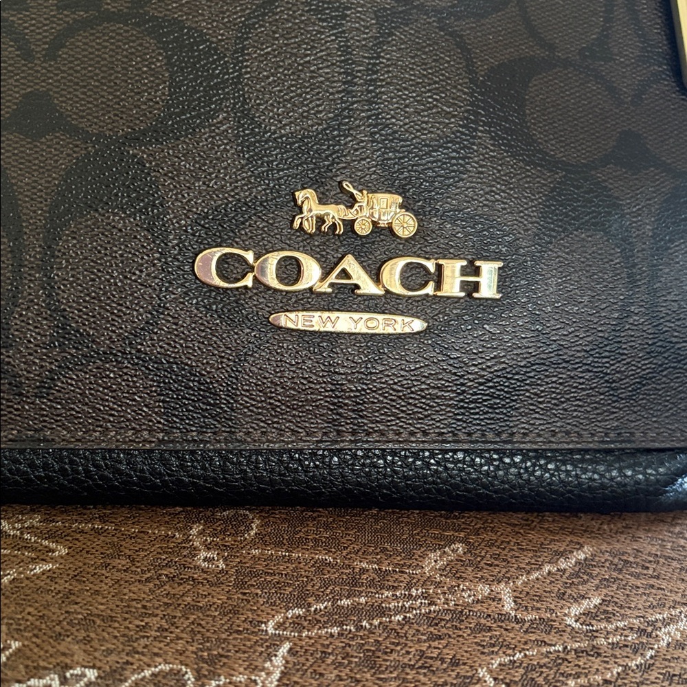 Black Brown Python Coach Bag - image 6